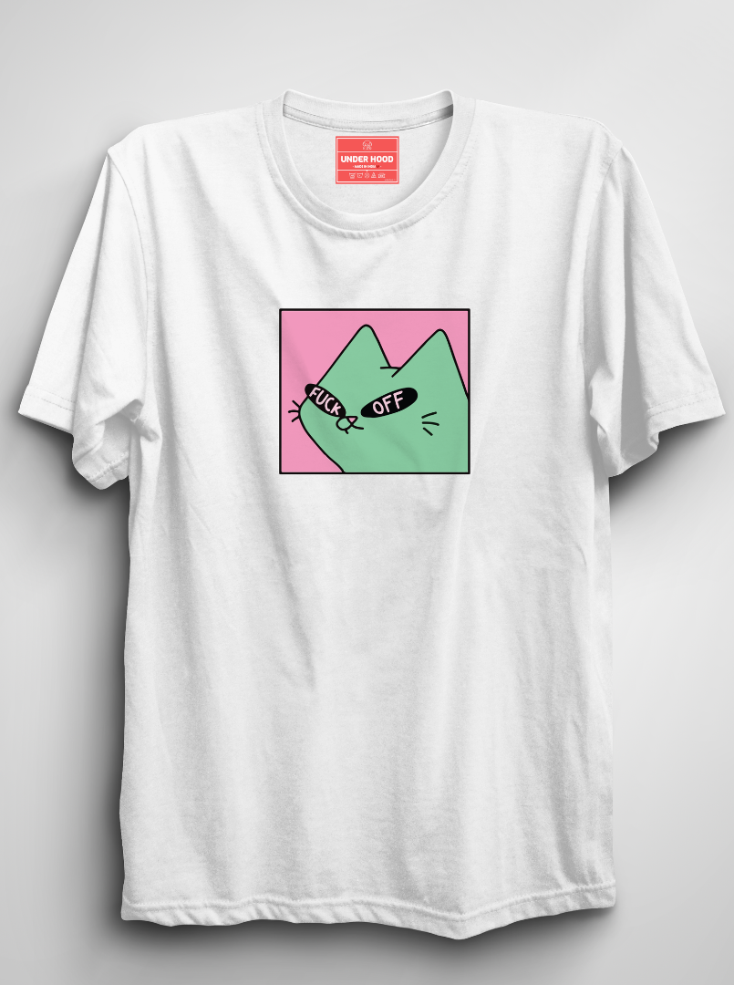 F*ck Off - White Unisex Printed T-Shirt