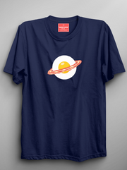 Bacon Rings - Navy Blue Unisex Printed T-Shirt