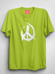 Peace - Neon Lime Unisex Printed T-Shirt