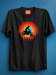 Rider Adventure  - Black Unisex Printed T-Shirt