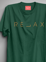Load image into Gallery viewer, Relax - Bottle Green Unisex Printed T-Shirt
