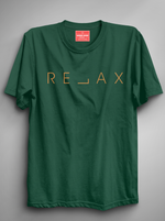 Load image into Gallery viewer, Relax - Bottle Green Unisex Printed T-Shirt
