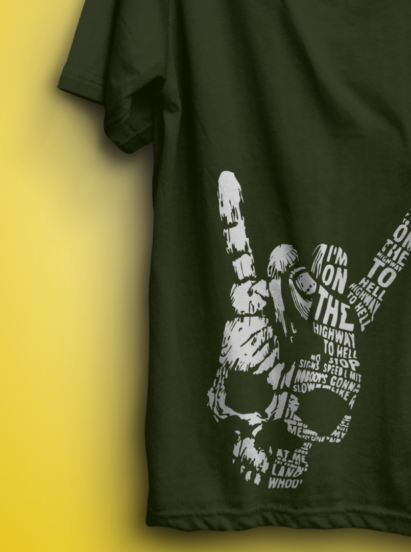 Swag Skeleton Art - Military Green Unisex Printed T-Shirt