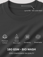 Load image into Gallery viewer, No Regrets  - Steel Grey Unisex Printed T-Shirt
