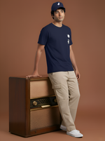 Load image into Gallery viewer, Give me space  - Navy Blue Unisex Printed T-Shirt
