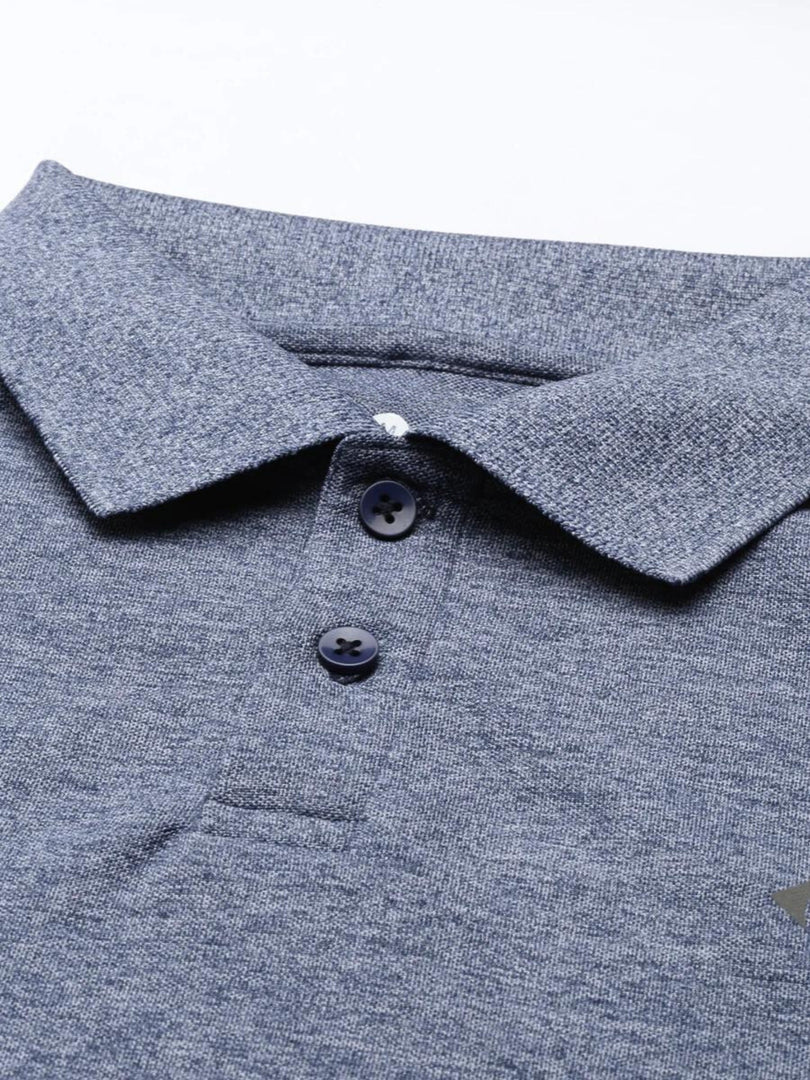 Navy Melange Polo T-shirt