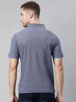 Load image into Gallery viewer, Navy Melange Polo T-shirt
