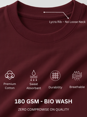 Solid Maroon Unisex T-Shirt