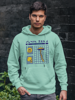 Load image into Gallery viewer, man wearing a Human Being – Mint Green Unisex Printed Hoodie
