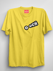 Ouch - New Yellow Unisex Printed T-Shirt