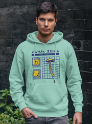 man wearing a Human Being – Mint Green Unisex Printed Hoodie