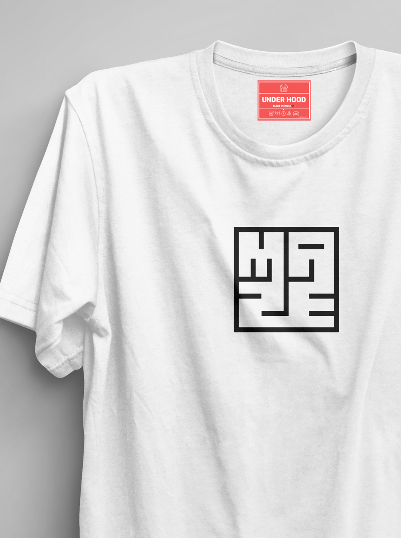 Maze Puzzle - White Unisex Printed T-Shirt