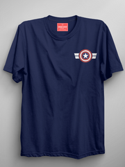 Captain America - Navy Blue Unisex Printed T-Shirt