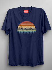 Be Kind - Navy Blue Unisex Printed T-Shirt