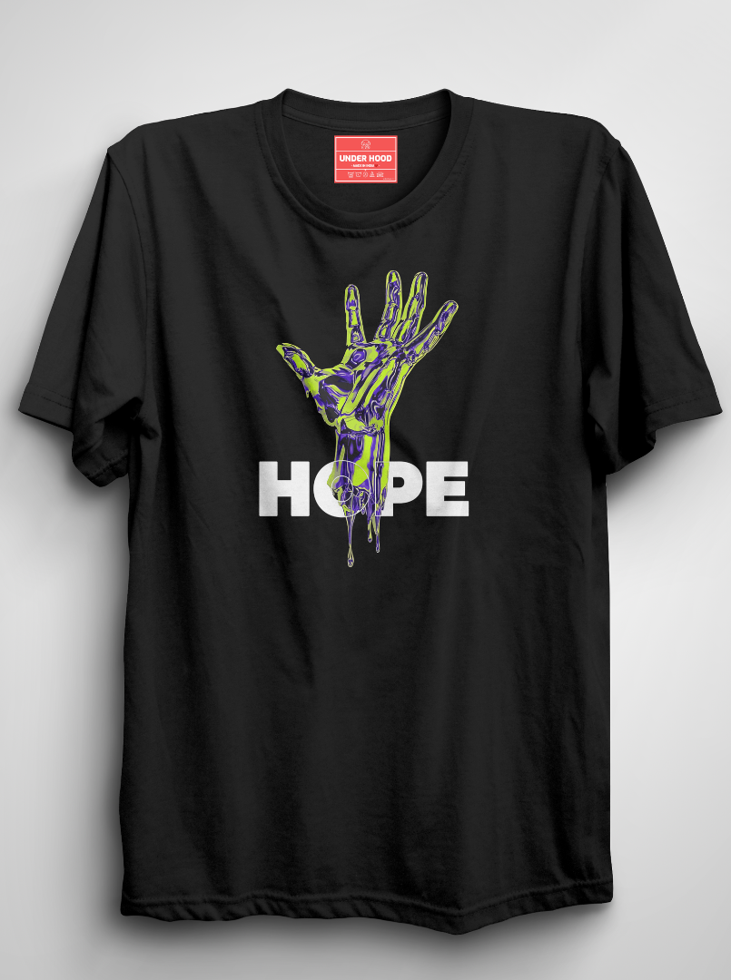 Hope In Reach- Black Unisex Printed T-Shirt