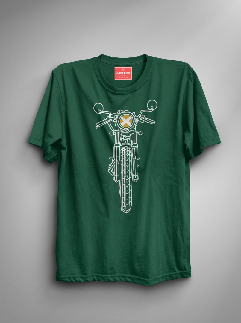 BULLET - Bottle Green Unisex Printed T-Shirt