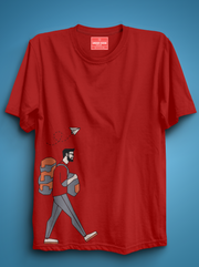 Traveler - Red Unisex Printed T-Shirt