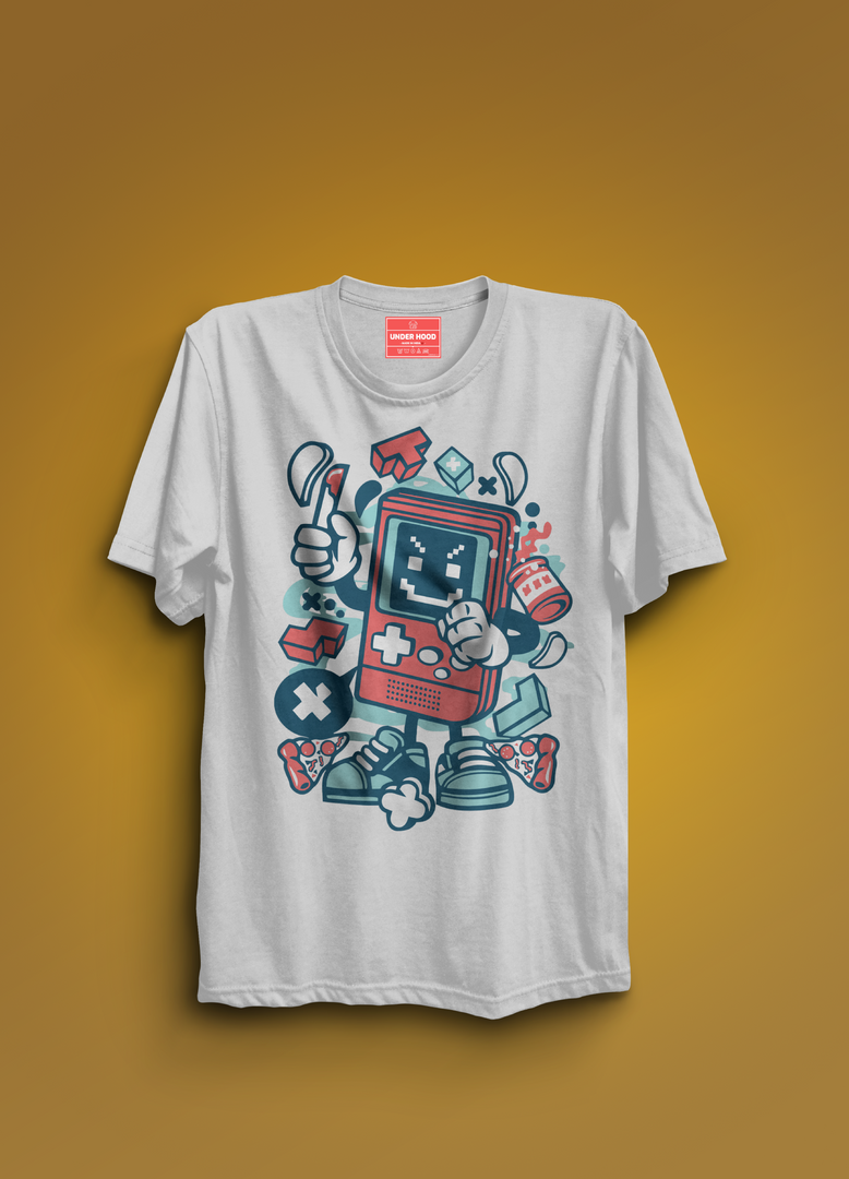 Game Remote  - White Unisex Printed T-Shirt