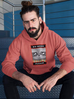 Load image into Gallery viewer, Man wearing No Hugs Please – Coral Red Unisex Printed Hoodie
