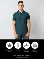 Load image into Gallery viewer, Pine Green Polo T-shirt